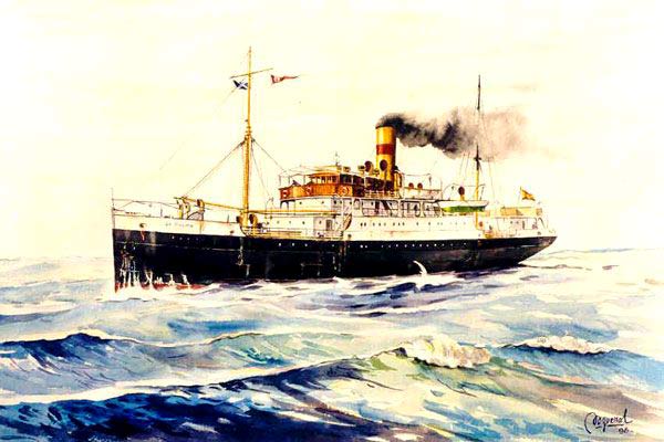 Das Postschiff mit dem Namen La Palma